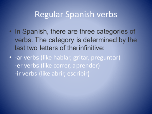 Regular Spanish verbs