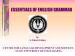 ESSENTIALS OF ENGLISH GRAMMAR