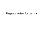 Regents review for part 4a