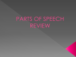 PARTS OF SPEECH REVIEW