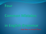 Common Mistakes in English Grammar