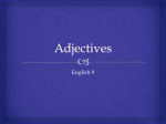 Adjectives - Kaneland School District