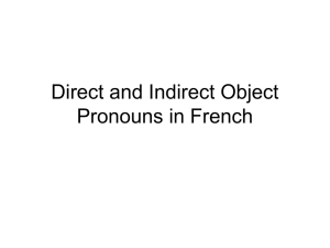 Direct and Indirect Object Pronouns in French