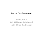 Focus On Grammar