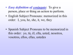 Conjugating Regular Spanish Verbs