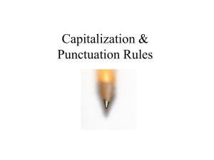 Punctuation Rules and Capital Letters