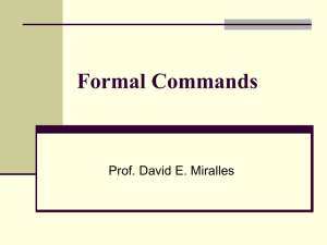 Formal Commands - Villanova University