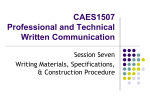 Professional and Technical Written Communication