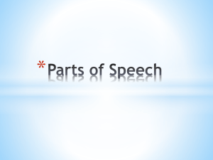 Parts of Speech - Flagstaff High School