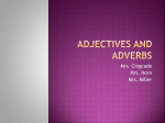 Adjectives and Adverbs - Kenston Local Schools
