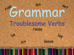 Grammar Troublesome Verbs