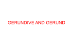 GERUNDIVE AND GERUND