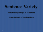 Sentence Variety