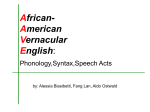 Phonological Features of AAVE