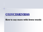 Conciseness