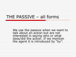 THE PASSIVE - all forms