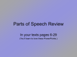 Parts of Speech Review (PowerPoint)