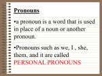 Personal Pronouns