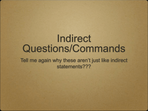 3.2 Indirect Questions and Commands