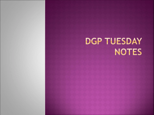 DGP Tuesday Notes