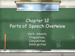 Chapter 12 Parts of Speech Overview