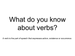 What do you know about verbs?