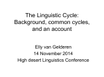 The Linguistic Cycle - Arizona State University
