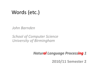 nature of words - Computer Science