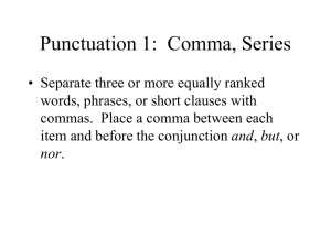 Comma Notes