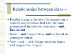 Relationships between ideas -1