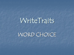 What is Word Choice? - HRSBSTAFF Home Page