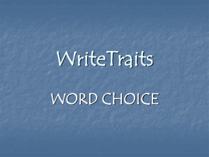 What is Word Choice? - HRSBSTAFF Home Page