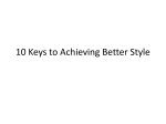 5 Keys to Achieving Better Style