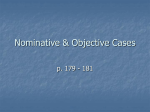 Nominative & Objective Cases