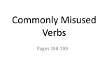Commonly Misused Verbs