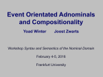 Event orientated adnominals and compositionality
