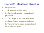Seven basic sentence patterns