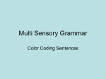 Multi Sensory Grammar