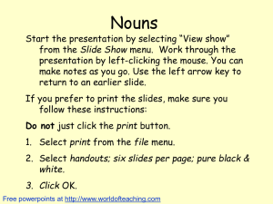 what are nouns? - Home - KSU Faculty Member websites