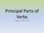 Principal Parts of Verbs