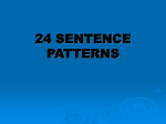 Sentence Pattern Powerpoint