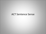ACT Sentence Sense Lessons