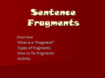 Sentence Fragments