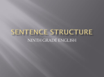 Sentence Structure