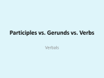 Participles vs Gerunds vs Verbs