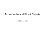Action Verbs and Direct Objects