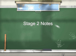 Stage 8 Notes