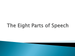 The Eight Parts of Speech