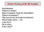 Media Writing Skills In English