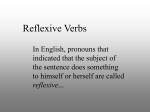 Reflexive verb - Solon City Schools
